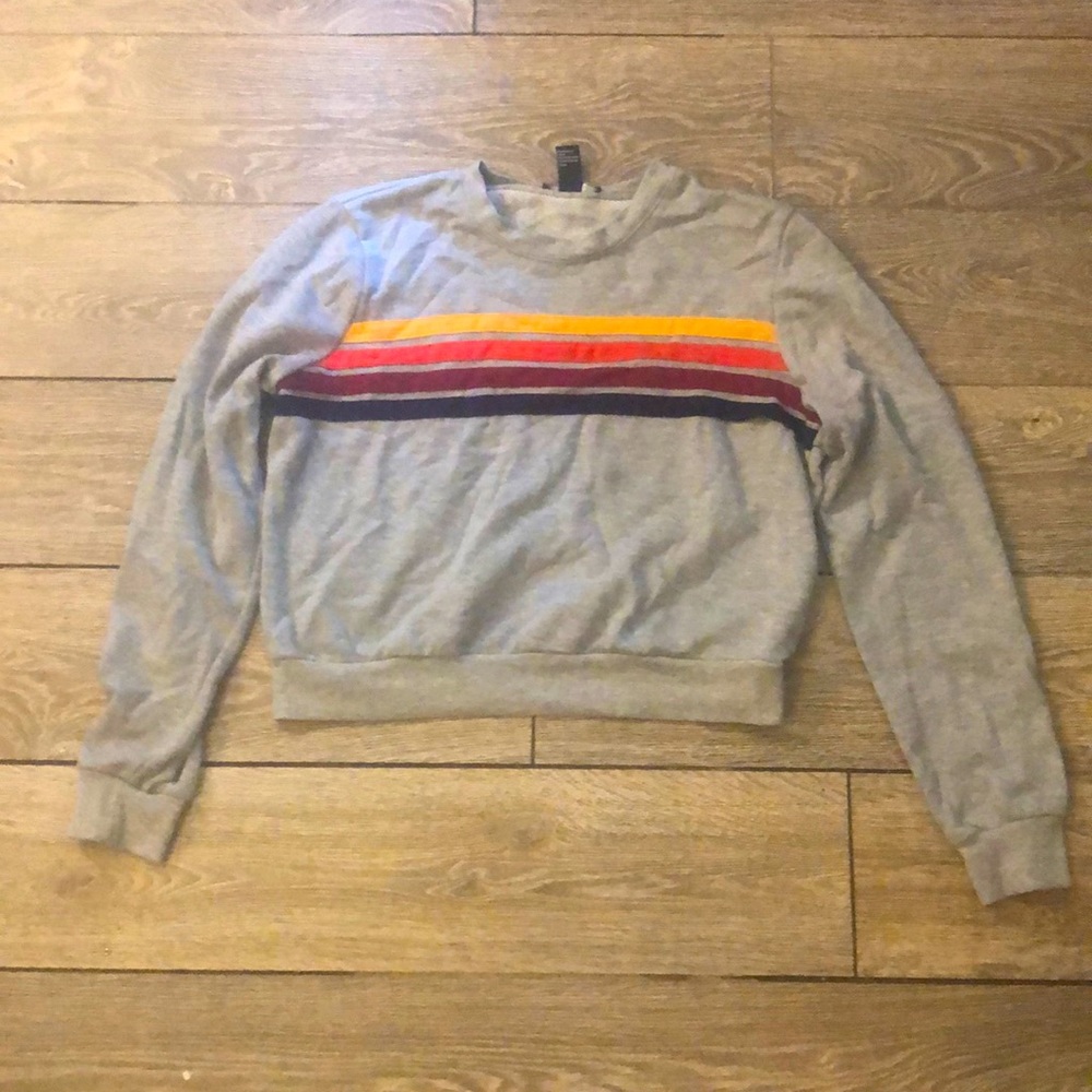 Grey cropped hoodie